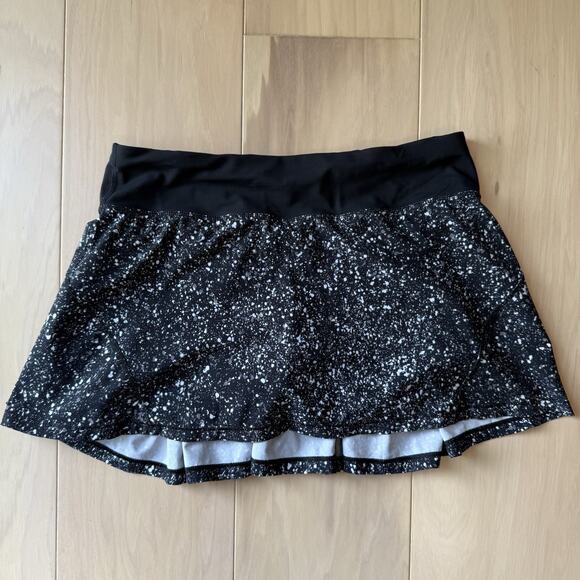 Lululemon Circuit Breaker Skirt 4 Black Speckle Sportswear Athleisure Tennis - Picture 3 of 7